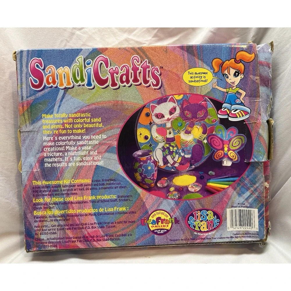 VTG Y2K Lisa Frank Sandi Crafts Kit Complete NOS Cats Butterfly Rare